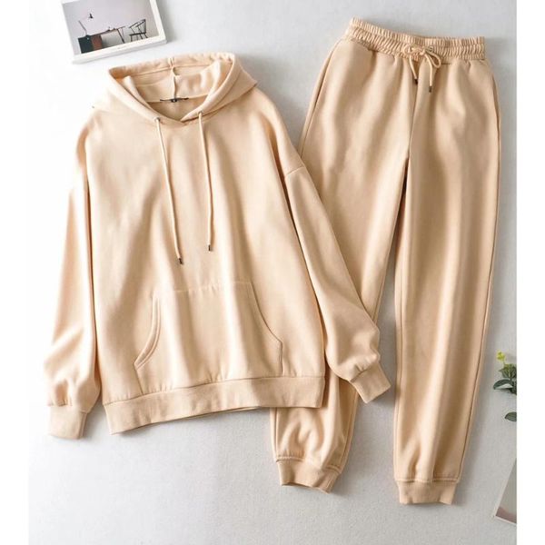 

women's tracksuits 2 pieces sets women tracksuit nightclub uniform hooded long pants set outfit pullover hoodie suits, Gray