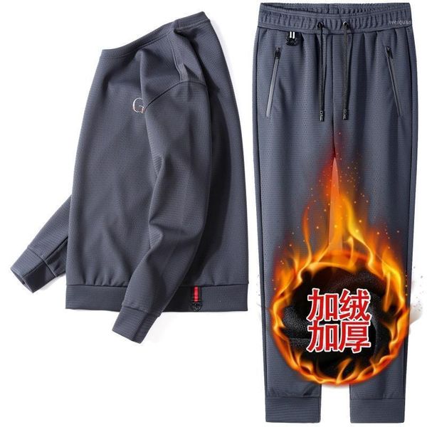 

boutique youth sport suit qiu dong men loose big yards two-piece running of men's casual wear suits men 30821, Gray