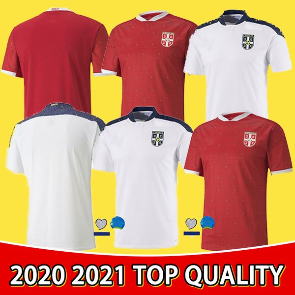 

2020 serbia soccer jerseys national team mens ivanovic a.mitrovic home red away white football shirt short sleeve uniforms, Black;yellow