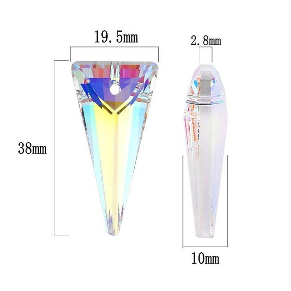 

8pcs/lot 6480 spike pendant rhinestone crystal beads gens for earring necklace making diy jewelry acc qylgst