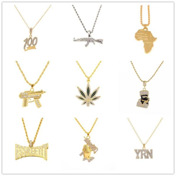 

pendant necklaces fan retro gothic punk choker necklace 2021 hip hop jewelry luxury rhinestone women men gold long chain, Silver