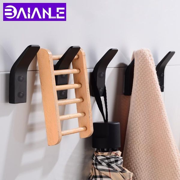 

robe hooks 5pac hook black bathroom for towels bag hat wall mounted drcorative clothes coat hanger hardware1