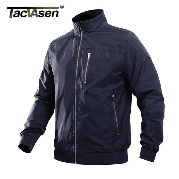 

tacvasen spring autumn/fall casual jacket men's tactical bomber jacket pilot coat baseball zipper pockets outerwear man, Black;brown