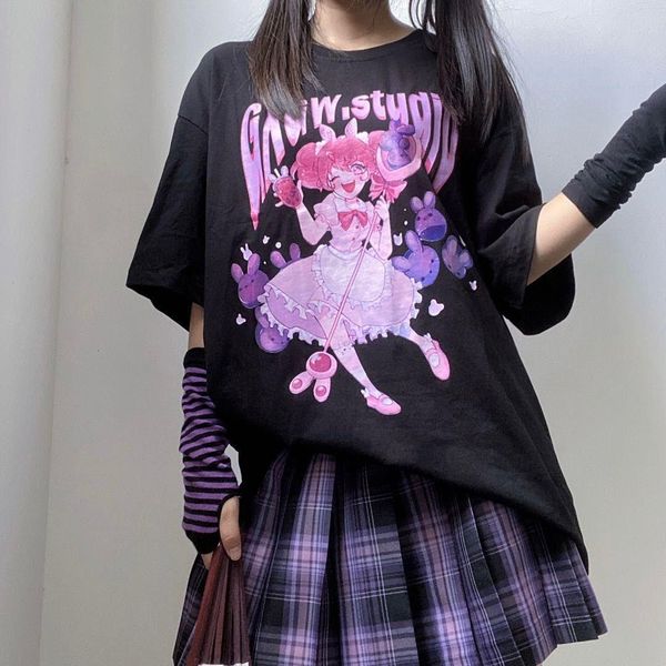 

sailor moon summer new fashion t shirt women harajuku short sleeve fun ulzzang t-shirt cute cat tshirt cartoon tees female, White