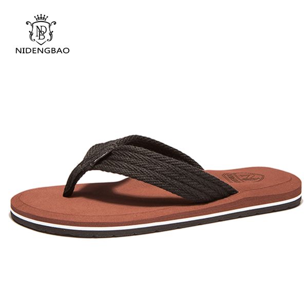 

needbo flat flip flops sandals casual men slippers shoes comfortable summer beach sapatos hembre sapatenis masculino t200229, Black