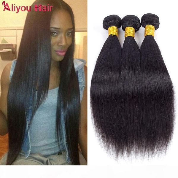 

grade 8a straight brazilian virgin hair peruvian indian cambodian malaysian human hair weave bundles straight brazilian hair extensions, Black
