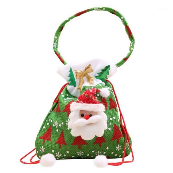 

gift wrap christmas candy bags treat decorations super cute santa claus drawstring bag1