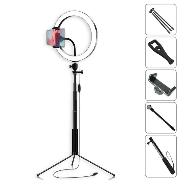 

фотография selfie stick sign light 16/20/26 см светодиодный макияж кольцевая лампа с держателем телефона usb plug для live stream youtube vi