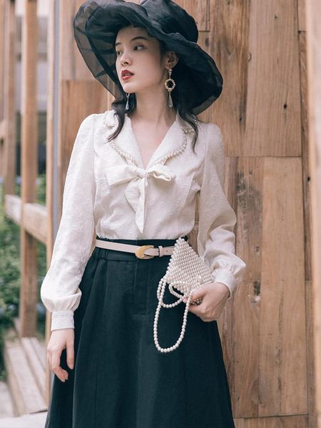 

2020 new fashion women's clothing full single breasted turn-down collar vintage two piece outfits for women, Gray