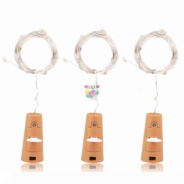 

10led 2m 20led lamp cork shaped bottle 1m ser light glass wine led copper wire string lights for xmas party wedding 1cyf