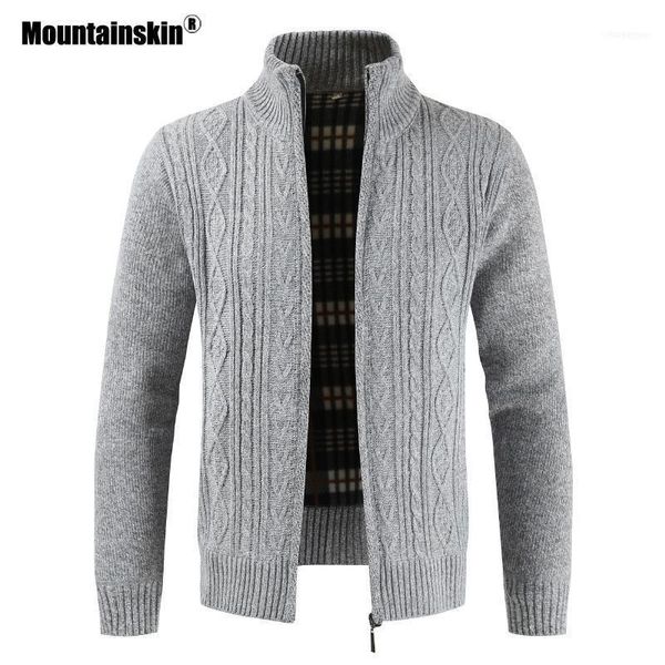 

mountainskin autumn cardigan men sweaters thick warm knitted sweater mens jackets coats male clothing casual knitwear sa83611, White;black
