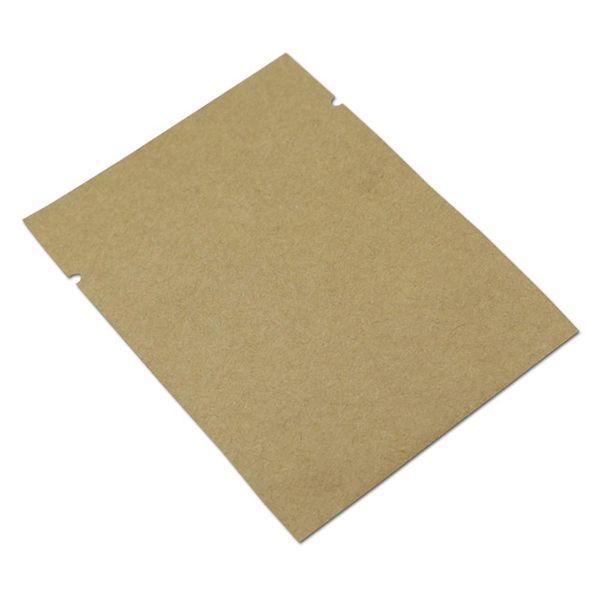 

812cm 200pcs lot open brown kraft paper aluminum foil package bag mylar vacuum seal food craft packing pouch snack pack bag h bbyuml