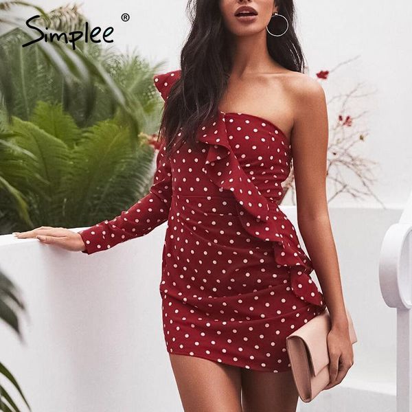 

simplee women's elegant polka dot dress summer casual tight lace dress high waist red mini1, Black;gray