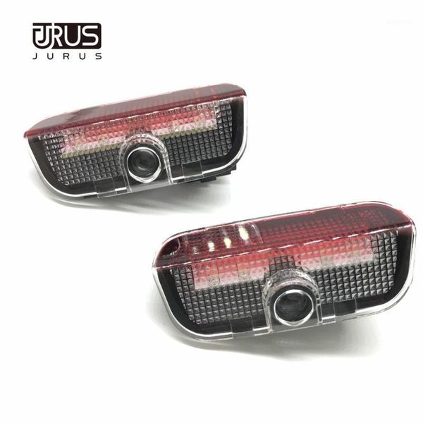 

jurus 2pcs for seat alhambra led car door logo welcome laser lamp projector logo ghost shadow car lights1