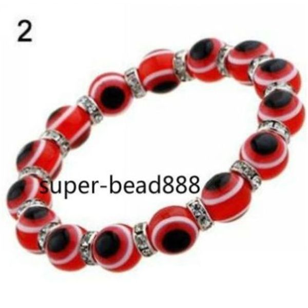 

charms 10pcs bracelets crystal evil lucky eye string bangle gift diy new