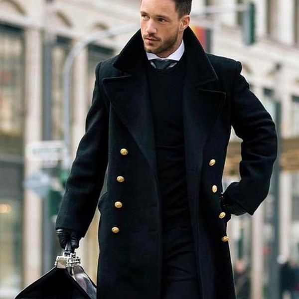 

black tweed mens coat jacket customize winter groom thick wedding tailored party prom business blazer only one piece, Black;gray