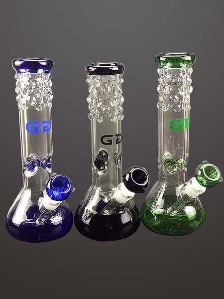 Piccolo blu/verde/nero in vetro acqua bong narghilè bicchiere olio dab rig pipe da fumo accessori per tabacco