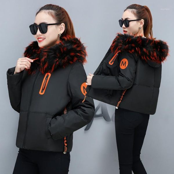 

short cotton-padded women's winter 2018 new korean version loose-fitting jacket with thick cotton jacket down1, Black