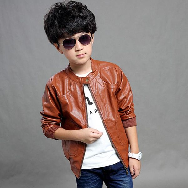 

jackets baby boys faux leather jacket blouson garcon long sleeve spring kids coat outerwear children clothing tz46, Blue;gray