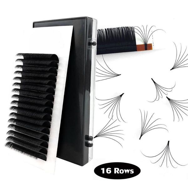 

false eyelashes 16 rows 22mm super long auto fans camellia individual blooming volume thick curl lashes easy fanning eyelash extension