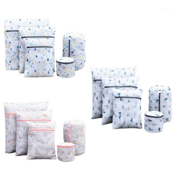 

laundry bags 6pcs double layers thickened washing bag travel storage organizer1