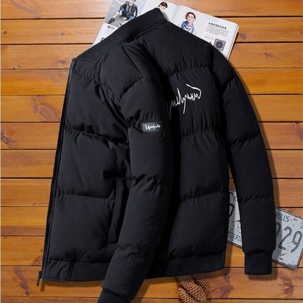 

2021 new winter warm slim male men cotton thick parka jacket 873s, Black