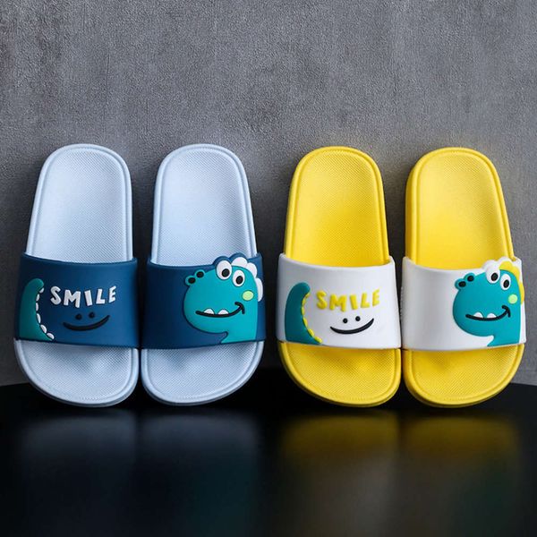 

home slippers dinosaur summer boy girl cute cartoon non slip soft soled children's sandals mw0a, Black;red