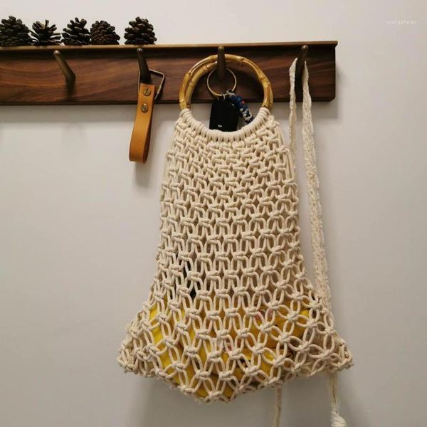 

storage bags luxury french washed linen handbags women hand-woven accessory1