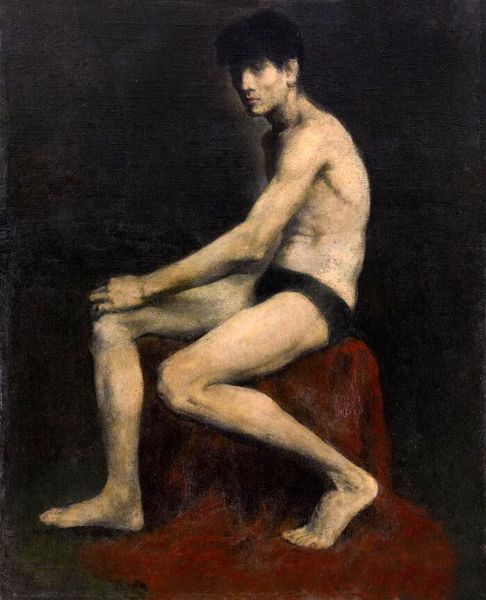 

portrait model - nude young man seated home decor handcrafts /hd print oil painting on canvas wall art canvas pictures , f210113