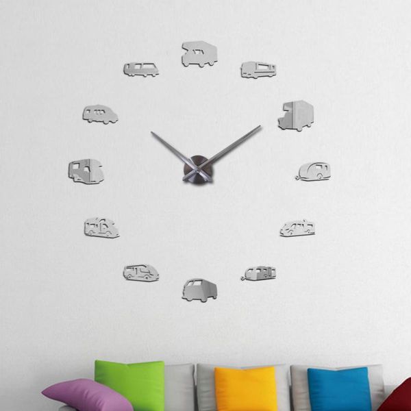 

wall clocks quartz 3d real big clock fashion watches rushed mirror sticker diy living room decor