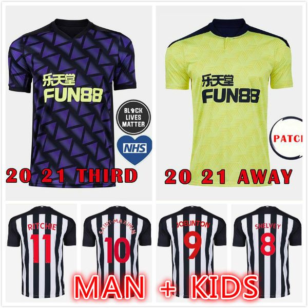 

man kits kit 20 21 ritchie soccer jerseys дом прочь третья единый джоэлинто ширер лашилс 2020 2021 главная шелви футбол едлин рубашки, Black;yellow