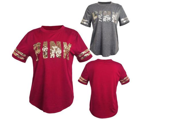 

women lady loose short sleeve shirt casual cotton t-shirt sequin feather tee female comfort clothing, White