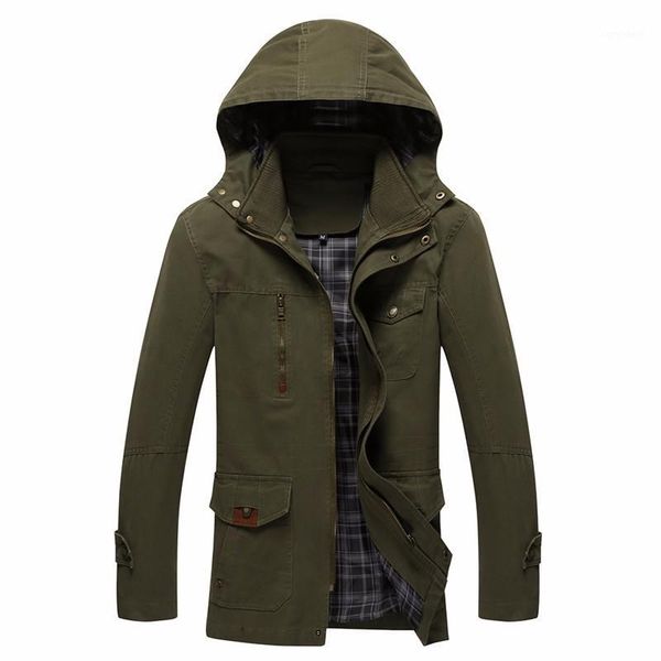 

men's jackets 2021 spring and autumn thin hooded jacket overcoat 1, Black;brown