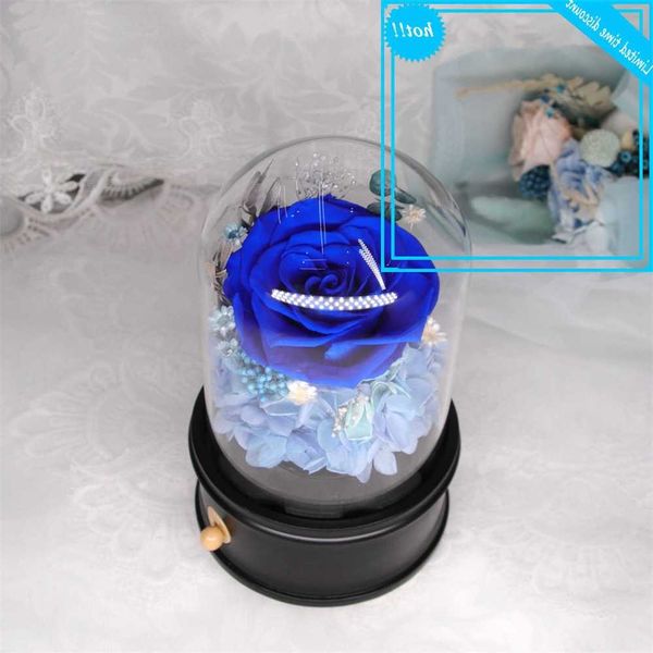 

handmade eternal flower 520 confession gift for girlfriend bayin glass cover rose creative music box