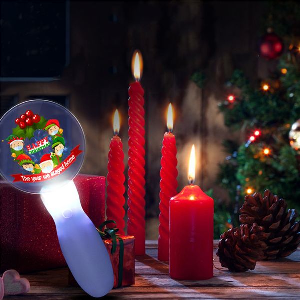 Weihnachten Taschenlampe Santa Claus Nacht Lichter Sticks Glow LED Weihnachten Musik Projektor Lampe Neuheit Geschenke Spielzeug Licht für Festival Decor f112106
