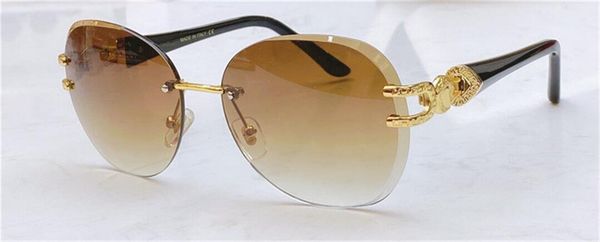 

new fashion design woman sunglasses 2208 round frameless cut lens simple popular sales style uv400 protective glasses, White;black