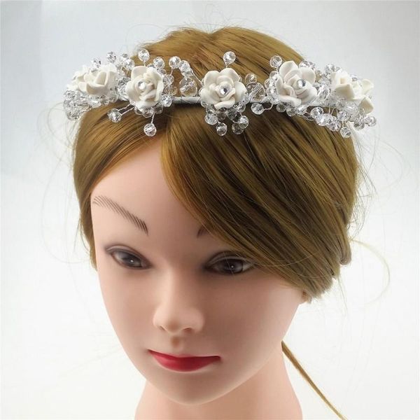 

элегантный кристалл горный хрусталь цветок свадьба свадебные наушники для волос гирлянды ленты завязаны голова, Golden;silver