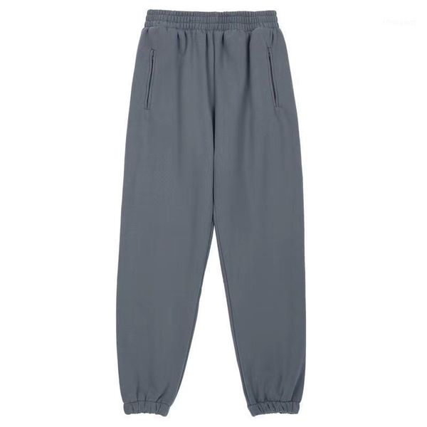 

2021 new solid color casual thickening sweatpants men's four colors available suitable for autumn and winter1, Black