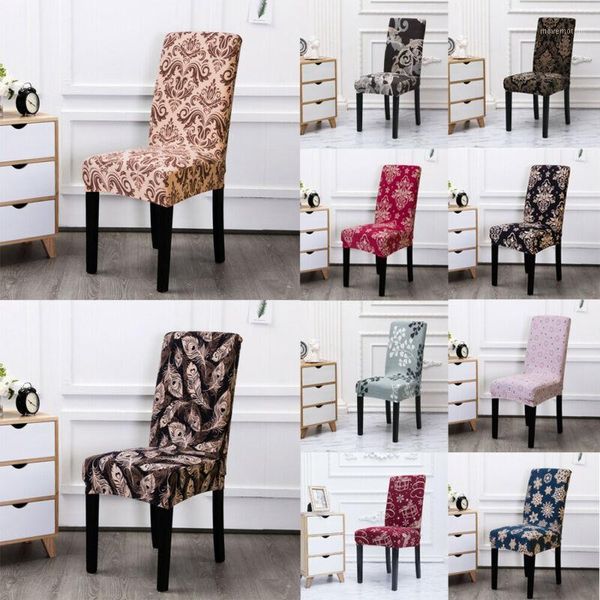

retro stretch spandex chair covers removable slipcovers seat cover dining decor1