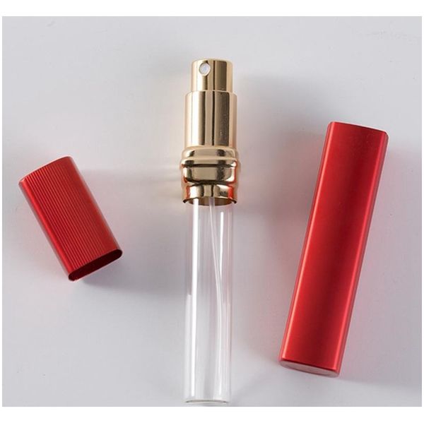 

12ml spray perfume bottle travel refillable empty cosmetic container square perfume bottle atomizer aluminum refill jllwxi mx_home