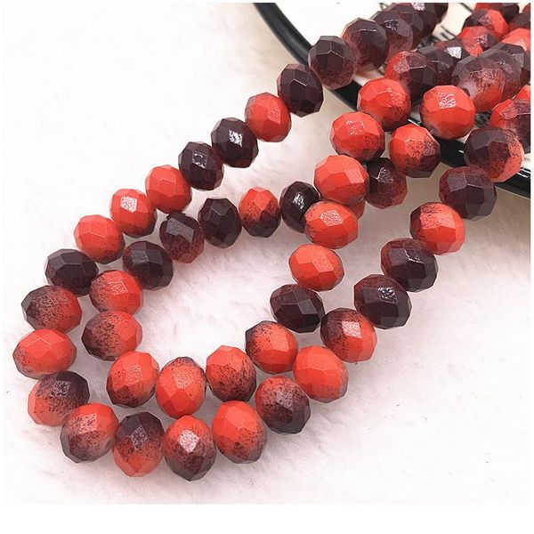 

50pcs/lot 6x4/8x6mm rondelle austria faceted crystal glass beads loose spacer beads for jewelry making diy brac qyllxx