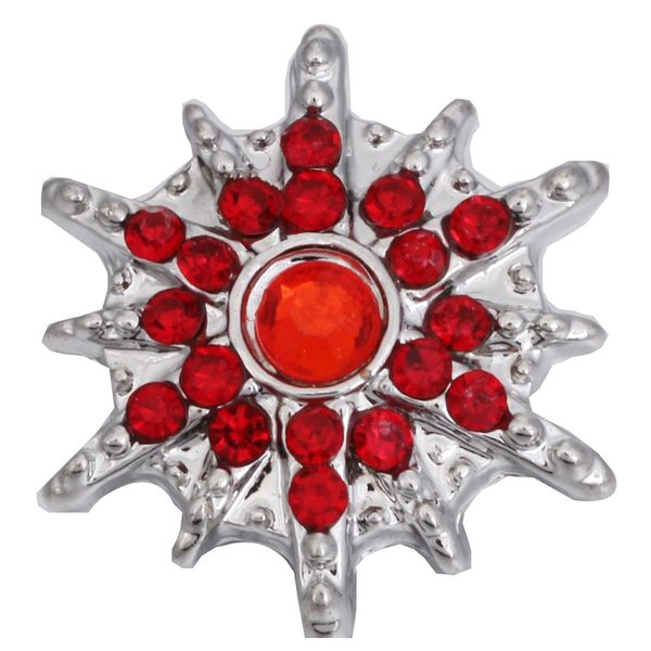 

6 шт. / лот новая новая кнопка привязки ювелирных изделий браслет очаровательный металл кристалл горный хрусталь цветок сердца 18 мм привязк, Black