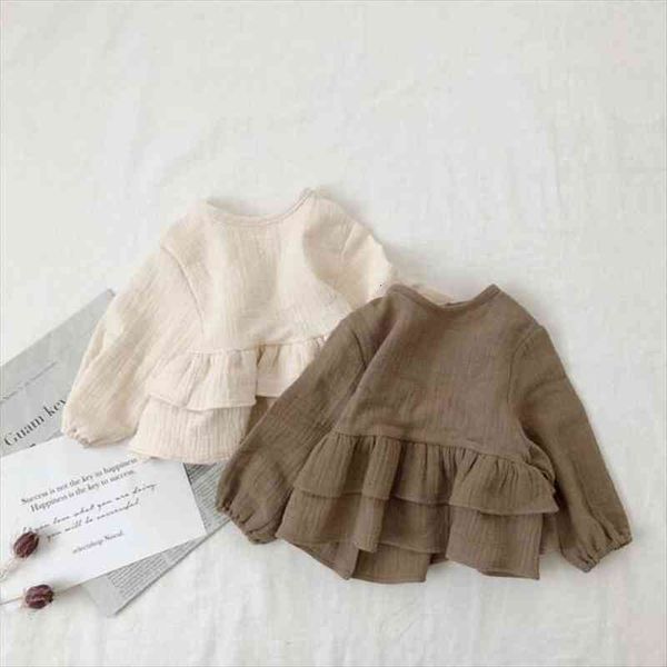

fashion japanese amp korean style baby girls shirt linen girls blouse solid ruffles top, White;black