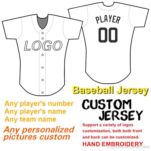 

2020 men's women youth custom baseball jersey any name any number embroidery technology and inexpensive, Blue;black