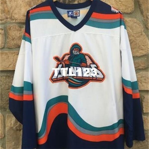 

custom new york islanders fisherman game worn #91 john tavares fishsticks sweater white hockey jersey or custom any name or number jersey, Black