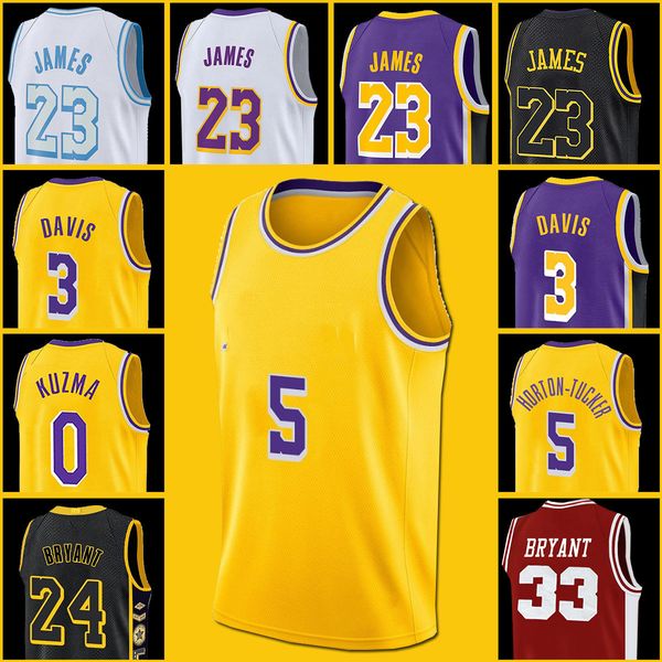 

23 lebron bryant james davis talen 5 horton-tucker mens los angeles lakers jersey basketball jerseys tucker lbj, Black;red