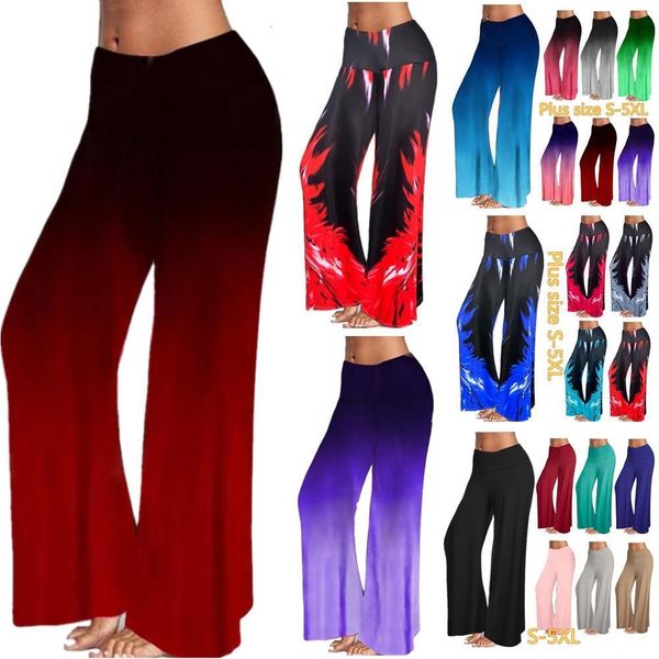 

dada new 2020 женские штаны для женщин вскользь мягкие и удобные модные пламя и градиентные напечатанные брюки плюс размер s-5xl, Black;white