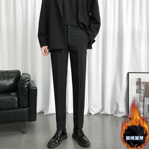 

2021 men's autumn fine new pure pants dress fashion male youth wear 27-34 nhan, Black