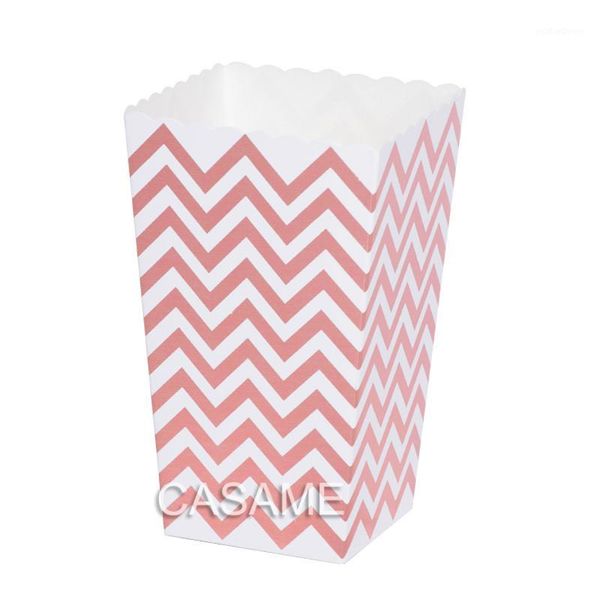 

party paper popcorn boxes rose gold corn candy/sanck bean packaging box wedding birthday movie tableware1 gift wrap