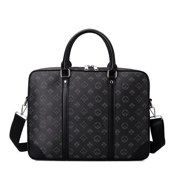 

men's business handbag vintage big capacity clutch bag classic brand design men messenger bag plaid casual business man handbag